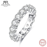 AnuJewel 4mm 5cttw D Color Moissanite Wedding Band Ring 925 Sterling Silver Eternity Band Rings For Women Jewelry Wholesale - Xprespick
